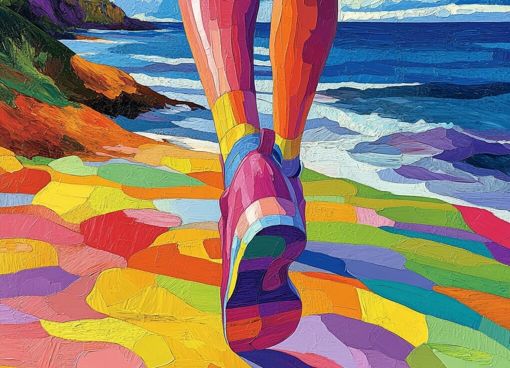 Walk/Run Along the Oceanside Beach