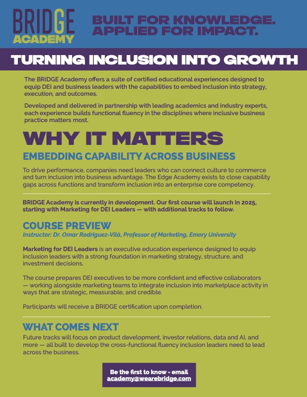 BRIDGE Academy One-Pager